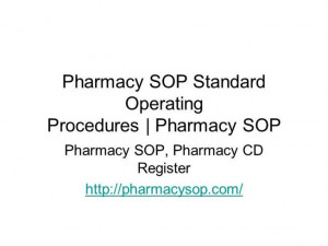 Sop Standard Operating Procedure Template