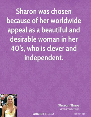 ... and desirable woman in her 40's, who is clever and independent
