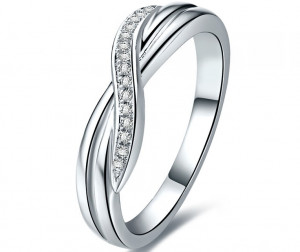 Elegant-Torque-arm-Smooth-lines-ring-Sterling-Silver-18k-White-Gold ...