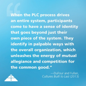 Cultures Built to Last quote by Dufour and Fullan. #atplc