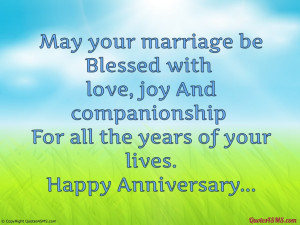 May your marriage be Blessed with love, joy...