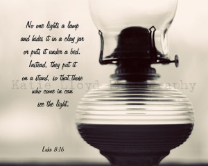 Shine Your Light - 16x20 Christian Scripture Bible Verse Luke 8:16 ...