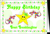 Happy Birthday Great Granddaughter for Girl Child card - Product ...