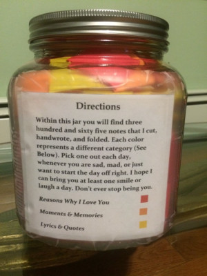 Guy gives depressed girlfriend a handmade jar full of reasons to love ...