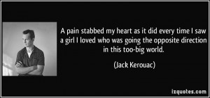pain stabbed my heart as it did every time I saw a girl I loved who ...