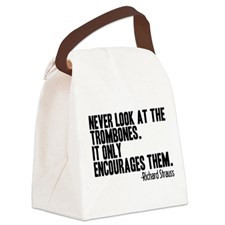 Trombone Quote Canvas Lunch Bag for