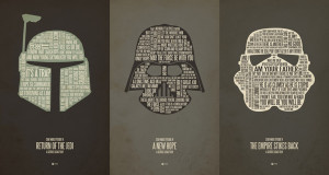 jerod gibson star wars typography font poster t-shirt iphone ipod skin ...