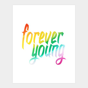 Tumblr Forever Young Galaxy Forever young art print by