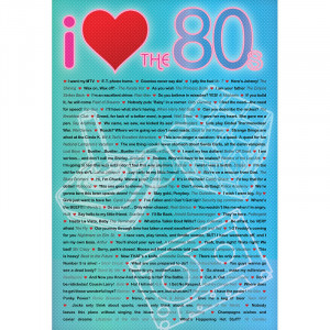 Title: I Love the 80s Greatest Quotes Movie Poster Print