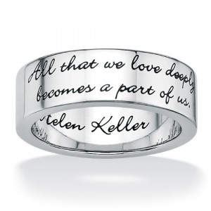... Jewelry Stainless Steel Inspirational Helen Keller Message Band