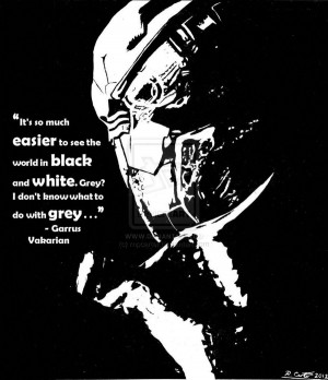 Garrus, Black and White - With Quote by rnpcarter