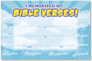 Memorized My Bible Verses! Anytime Awards