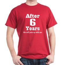 6th Anniversary Funny Quote Dark T-Shirt for