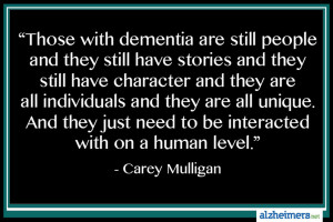 Carey Mulligan Dementia Quote