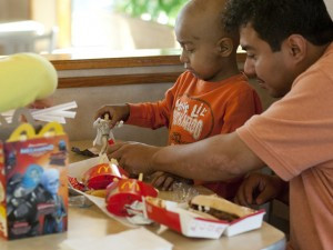 Family Eating At Mcdonalds