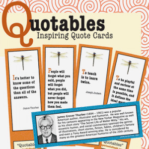 Contains 40 quote cards with a brief bio of each quote’s author ...