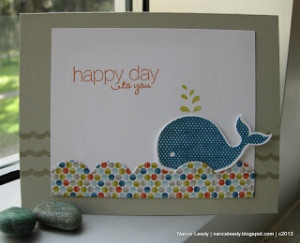Stinkin' cute! Stampin' Up! Oh, Whale...inside of Oh, Whale Card ...