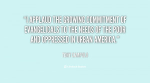 applaud the growing commitment of Evangelicals to the needs of the ...