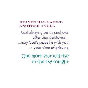 heaven gained another angel quotes