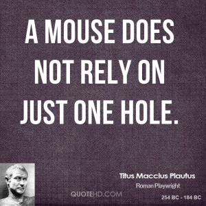 mouse does not rely on just one hole.
