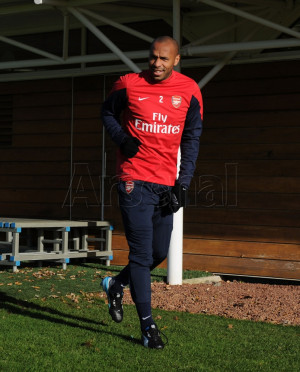 Pictures: Thierry Henry in training