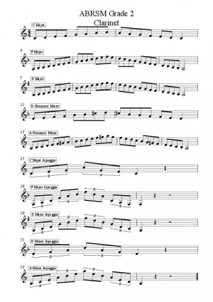 Clarinet - Grade 1 Scales & Arpeggios( ABRSM format ) and Brass Treble ...