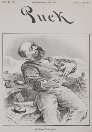 july 6 1881 president james a garfield auf seinem posten