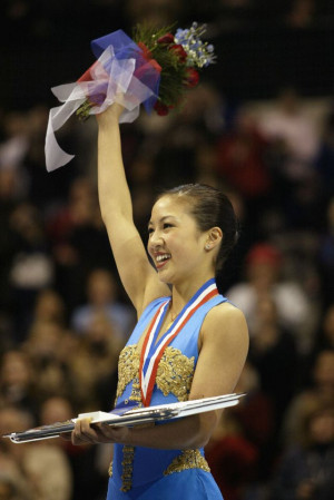 Michelle Kwan celebrating the gold medal at the State Farm US Figure ...