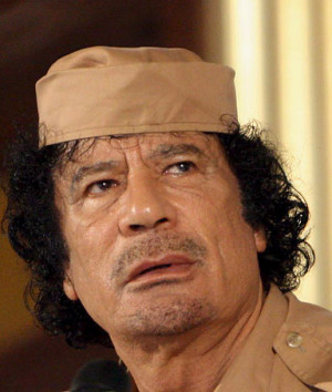 Muammar Gaddafi, the Libyan leader, questioning whether it should be ...