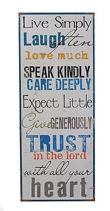 ... little; give generously; trust in the Lord with all your heart
