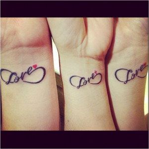 mom & daughters / Love infinity. Matching tattoo with mom and little ...