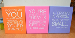 Dr. Seuss Quotes on Canvas Wall Art - One Artsy Mama With a pic of ...