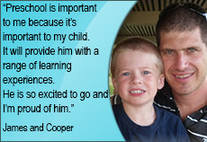 Father and Son speaking about preschool and attached quote Preschool ...