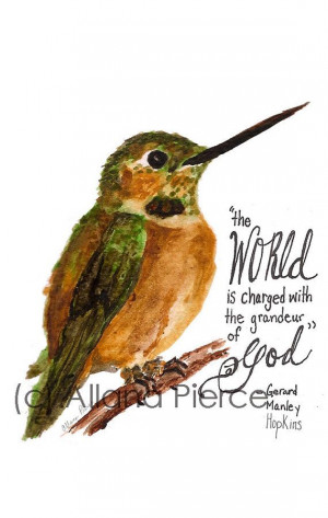 Grandeur Hummingbird watercolor print by Allana Coxwell Pierce --quote ...