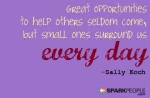 Motivational Quote - Great opportunities to help others seldom come ...