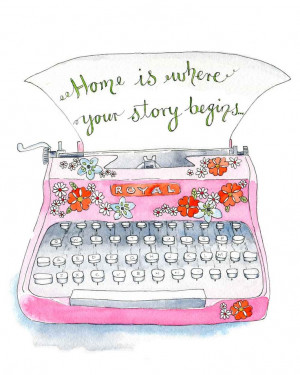 Illustrations Art, Quotes, Typography Illustrations, Pink Typewriters ...