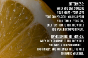 overcoming bitterness