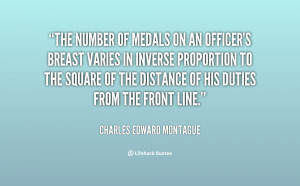 The number of medals on an officer's breast varies in inverse ...