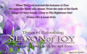 When the Lord restored the fortunes of Zion, we were like those who ...