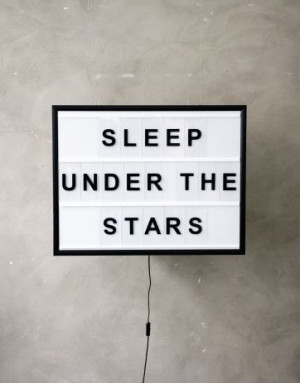 sleep under the stars