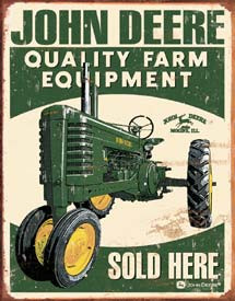 John Deere - Quality Farm Equipment Sold Here sign nostalgic gift ...