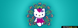 Hello Kitty Peacock Feather Facebook Timeline Cover