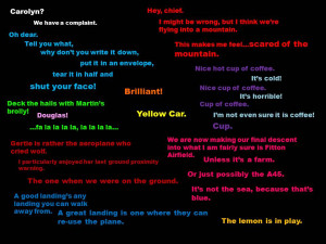 Cabin Pressure Quotes Wallpaper by DarkIfaerie