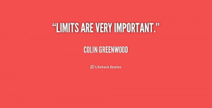 Limits are very important.