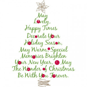 RoomMates Christmas Tree Quote Peel & Stick Giant Wall Decal