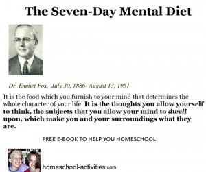 Dr Emmet Fox quote from the Seven Day Mental Diet