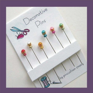 Handmade Decorative Sewing Pins - Pin Toppers - Dress up your ...