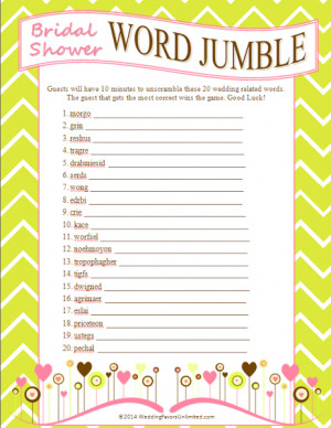 related pictures bridal shower games wedding word scramble cheap
