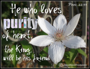 He who loves purity of heart