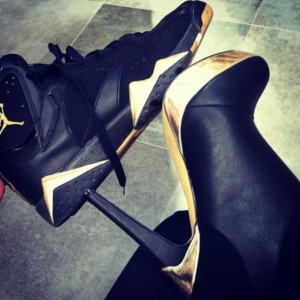 shoes jordans high heels gold black heels nike shoes black gold ...